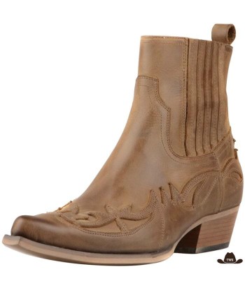 Bottines Beiges Camel Cowboys français