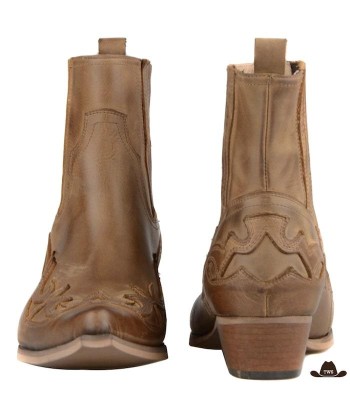 Bottines Beiges Camel Cowboys français