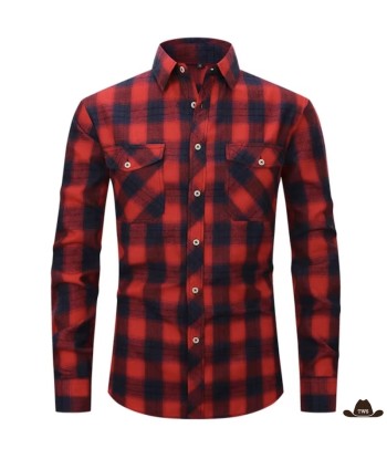 Chemise Country Homme Rouge et Noire en stock