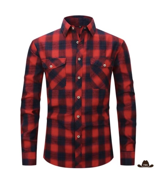 Chemise Country Homme Rouge et Noire en stock