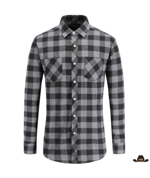 Chemise Grise Homme Cowboy français