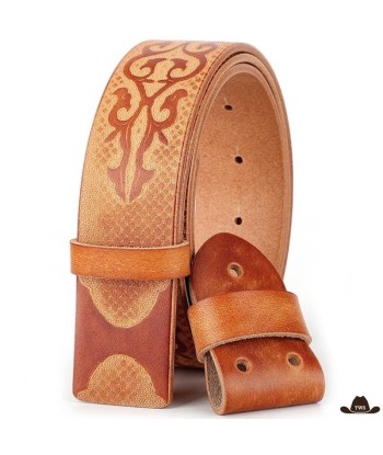 Ceinture en Cuir Brun Homme Style Western Le MVP de beaucoup