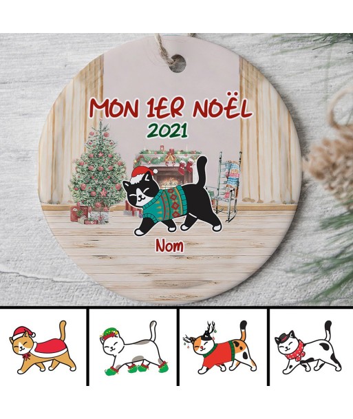 Mon 1er Noël - Amoureux des chats - Ornement de Noël  personnalisé - 0019O040D shop