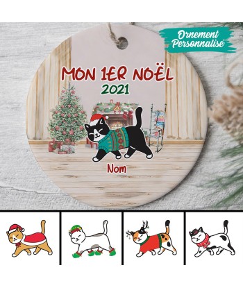 Mon 1er Noël - Amoureux des chats - Ornement de Noël  personnalisé - 0019O040D shop