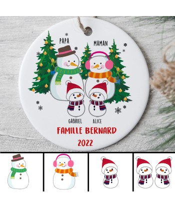 Ornement de Noël  personnalisé - Famille - Bonhomme de neige - 0038O000I prix