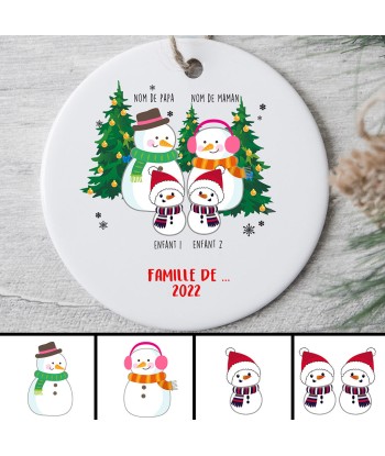 Ornement de Noël  personnalisé - Famille - Bonhomme de neige - 0038O000I prix