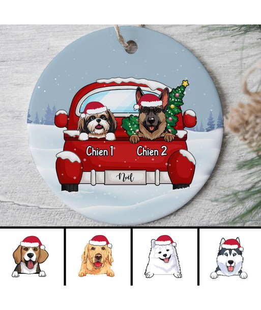 Ornement de Noël personnalisé - Amoureux des chiens - 0033O040C offre 