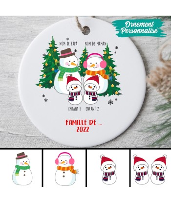 Ornement de Noël  personnalisé - Famille - Bonhomme de neige - 0038O000I prix