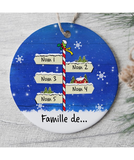 Panneau de Noël en famille - Famille - Ornement de Noël personnalisé - 0072O000I l'achat 