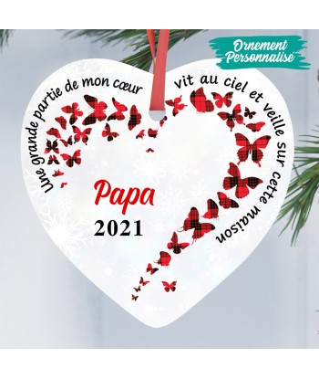 Une grande partie de mon coeur - Papa, Maman - Ornement de Noël commémoratif personnalisé - 0069O040B Faites des économies