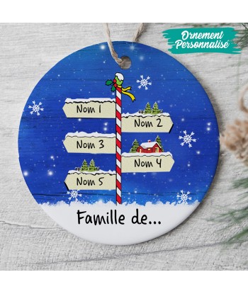 Panneau de Noël en famille - Famille - Ornement de Noël personnalisé - 0072O000I l'achat 