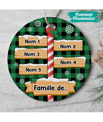 Pôle Cercle, Famille Noël - Famille - Ornement de Noël personnalisé - 0073O000I Vous souhaitez 