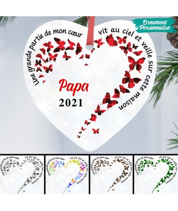 Une grande partie de mon coeur - Papa, Maman - Ornement de Noël commémoratif personnalisé - 0069O040B Faites des économies