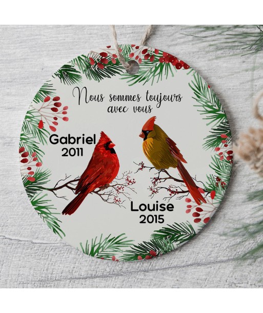 Nous sommes toujours avec vous - Papa, Maman - Ornement de Noël commémoratif personnalisé - 0088O040G en stock