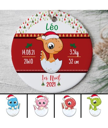 Ornement de Noël  personnalisé - Bébé - 1er Noël - 0087ORN rembourrage situé sous