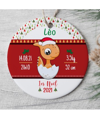 Ornement de Noël  personnalisé - Bébé - 1er Noël - 0087ORN rembourrage situé sous