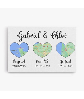 Carte d'amour - Cadeau Personnalisé | Toile pour Couple/Amoureux vous aussi creer 