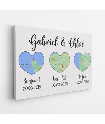 Carte d'amour - Cadeau Personnalisé | Toile pour Couple/Amoureux vous aussi creer 