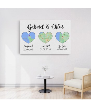 Carte d'amour - Cadeau Personnalisé | Toile pour Couple/Amoureux vous aussi creer 