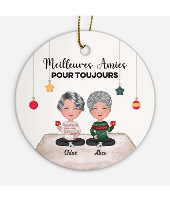 Meilleures Amies Pour Toujours - Cadeau Personnalisé | Ornement de Noël pour Meilleures Amies rembourrage situé sous