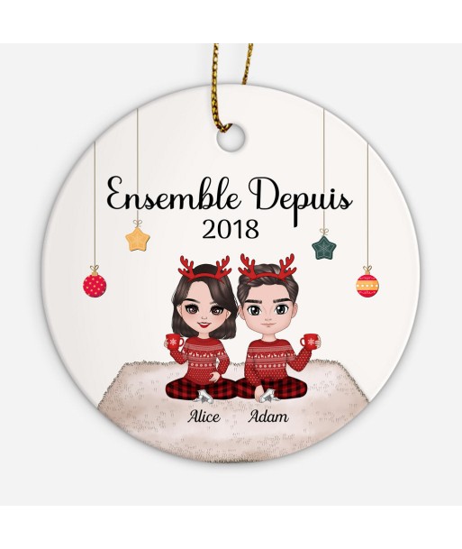 Ensemble Depuis - Cadeau Personnalisé | Ornement de Noël pour Couples pas cher 