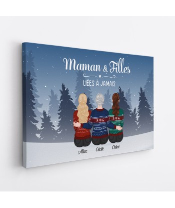 Maman & Filles - Cadeau Personnalisé | Toile pour Maman Noël pour bénéficier 