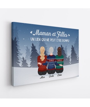 Maman et Filles - Cadeau Personnalisé | Toile pour Maman Noël ouvre sa boutique