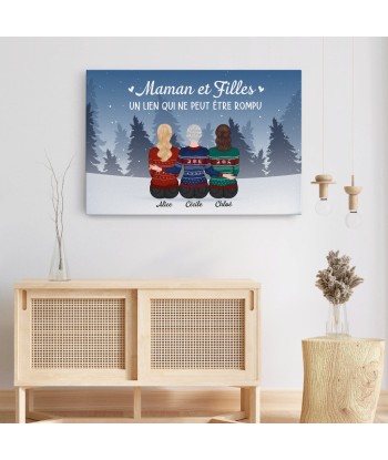 Maman et Filles - Cadeau Personnalisé | Toile pour Maman Noël ouvre sa boutique