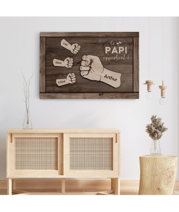 Ce Papa Papi Appartient, Bose de Poing Papa - Cadeau Personnalisé | Toile offre 