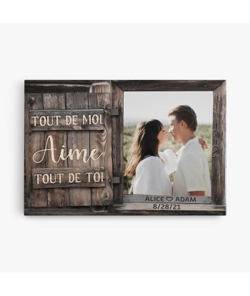 Tout De Moi - Cadeau Personnalisé | Toile pour Couples Amoureux la chaussure