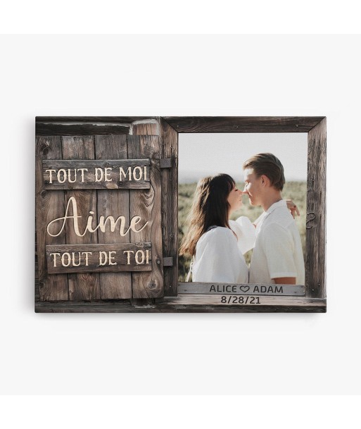 Tout De Moi - Cadeau Personnalisé | Toile pour Couples Amoureux la chaussure