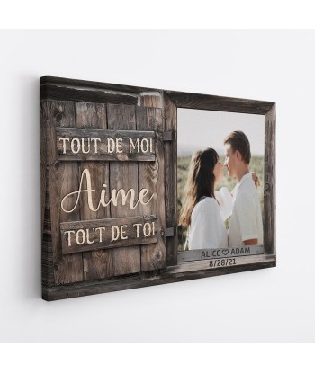 Tout De Moi - Cadeau Personnalisé | Toile pour Couples Amoureux la chaussure