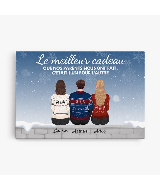 Le Meilleur Cadeau - Cadeau Personnalisé | Toile pour Famille Noël prix