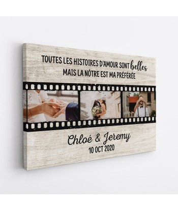 Notre Histoire D'amour - Cadeaux Personalisés | Toile Pour Vieux Couple, Saint-Valentin Vous souhaitez 