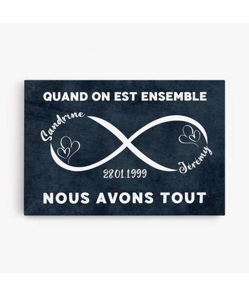 Nous Avons Tout - Cadeau Personnalisé | Toile pour Couples/Amoureux prix