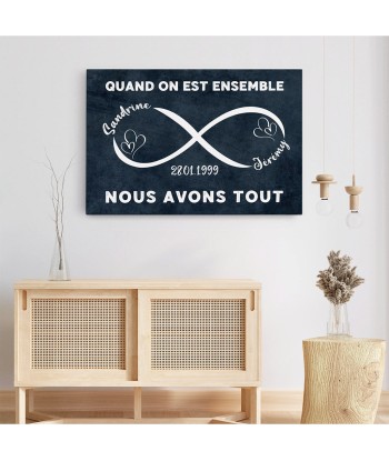 Nous Avons Tout - Cadeau Personnalisé | Toile pour Couples/Amoureux prix