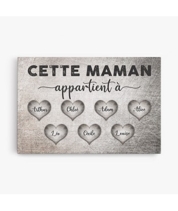 Cette Mamie Appartient À - Cadeau Personnalisé | Toile pour Mamie Maman Comment ça marche