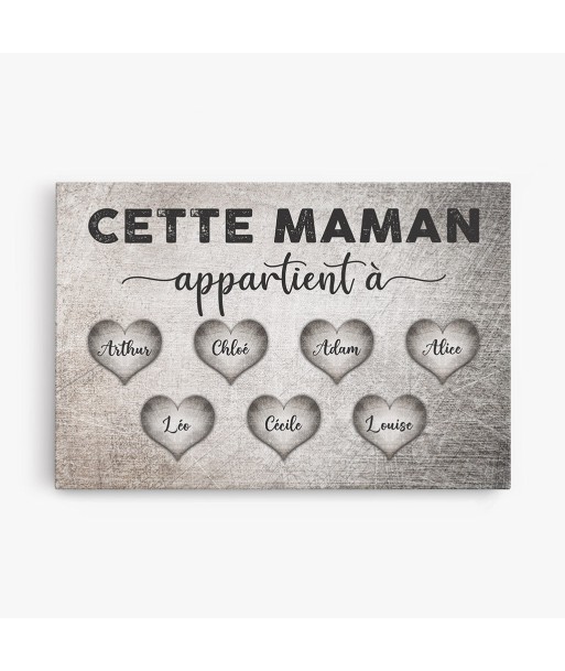 Cette Mamie Appartient À - Cadeau Personnalisé | Toile pour Mamie Maman Comment ça marche