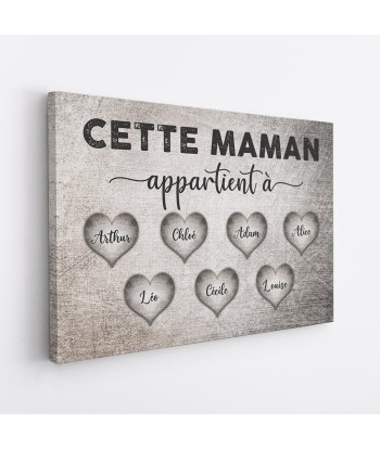 Cette Mamie Appartient À - Cadeau Personnalisé | Toile pour Mamie Maman Comment ça marche