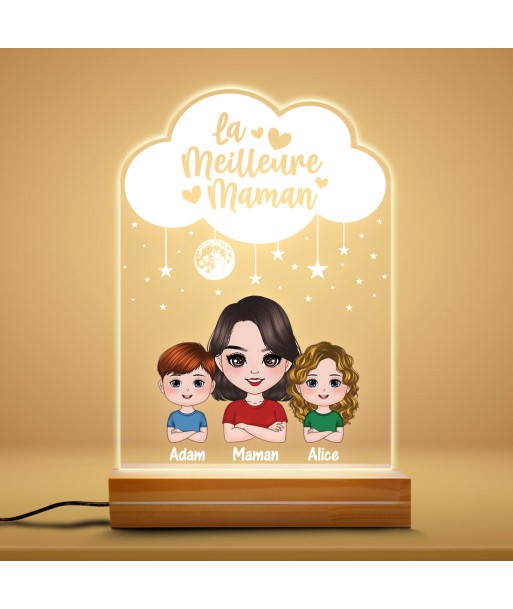 La Meilleure Maman - Cadeau Personnalisé | Veilleuse Led 3D pour Mamie Maman Jusqu'à 80% De Réduction