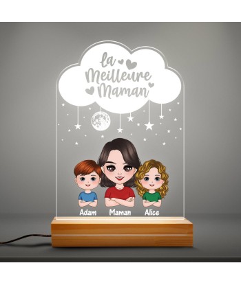 La Meilleure Maman - Cadeau Personnalisé | Veilleuse Led 3D pour Mamie Maman Jusqu'à 80% De Réduction