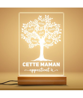 Cette Mamie Appartient À - Cadeau Personnalisé | Veilleuse LED 3D pour Mamie Maman une grave pollution 