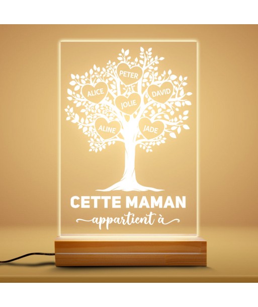 Cette Mamie Appartient À - Cadeau Personnalisé | Veilleuse LED 3D pour Mamie Maman une grave pollution 