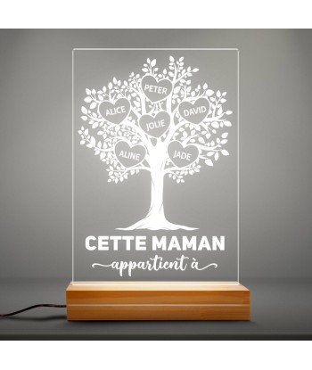 Cette Mamie Appartient À - Cadeau Personnalisé | Veilleuse LED 3D pour Mamie Maman une grave pollution 