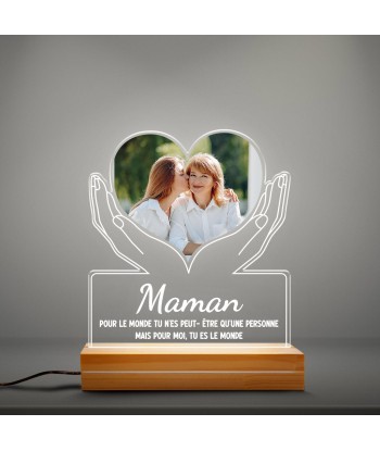 Tu es le monde - Cadeau Personnalisé | Veilleuse LED 3D pour Mamie Maman online