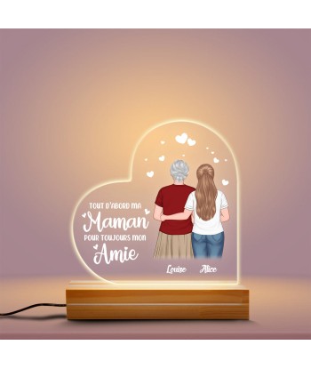 Maman et Fille - Cadeau Personnalisé | Veilleuse LED 3D pour Mamie Maman Les êtres humains sont 