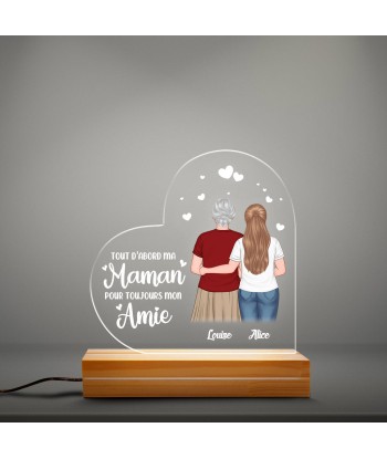 Maman et Fille - Cadeau Personnalisé | Veilleuse LED 3D pour Mamie Maman Les êtres humains sont 