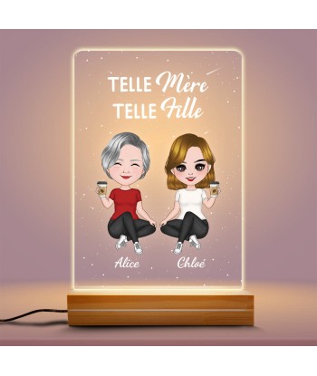 Telle Mère Telle Fille - Cadeau Personnalisé | Veilleuse LED 3D pour Mamie Maman de pas cher