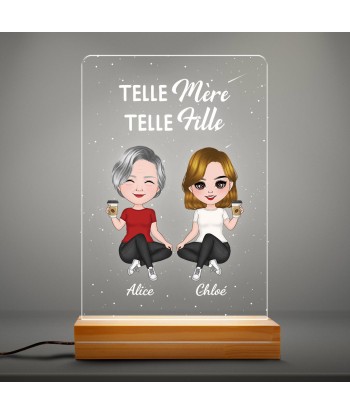 Telle Mère Telle Fille - Cadeau Personnalisé | Veilleuse LED 3D pour Mamie Maman de pas cher