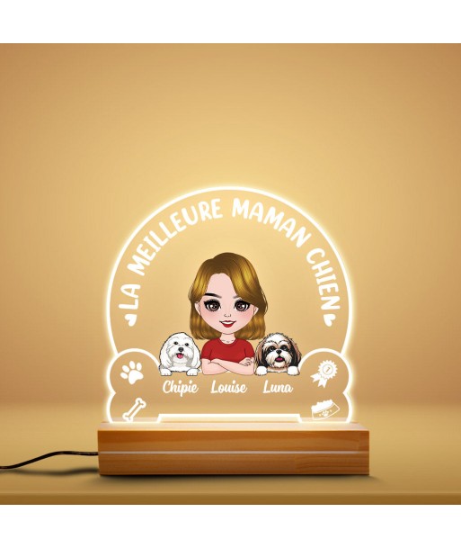 Maman Chien - Cadeau Personnalisé | Veilleuse LED 3D pour Amoureux des chiens shop